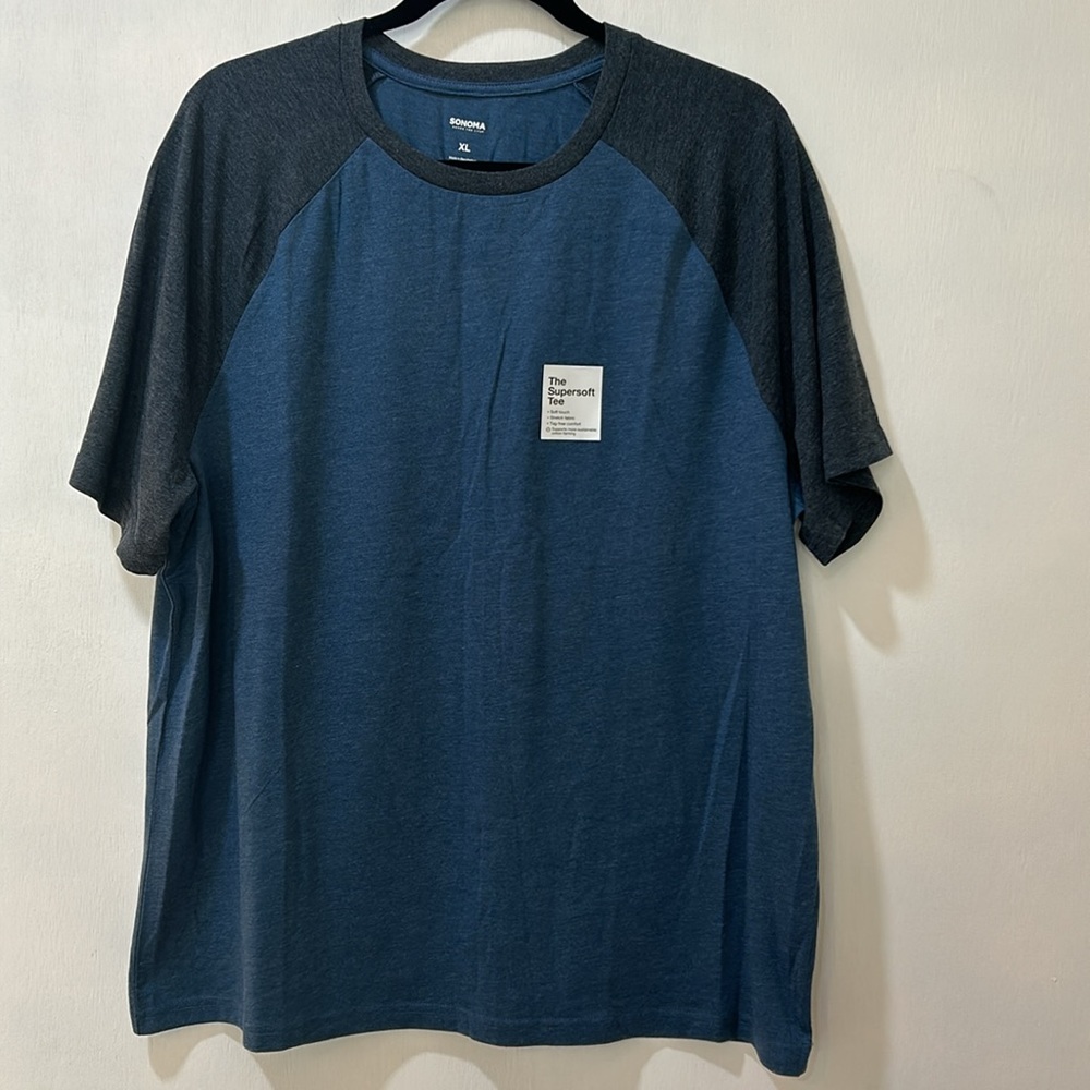 SONOMA CREWNECK TEES MEN SIZE XL SHORT SLEEVE DARK BLUE  NEW
